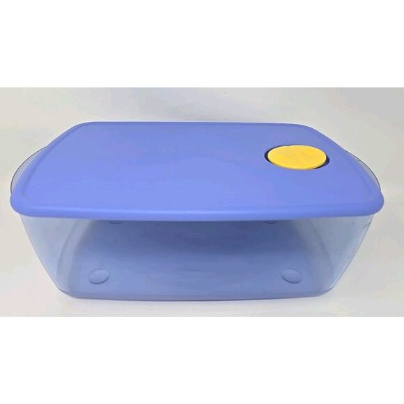 VIntage Tupperware 3380A-1 BLue Rock n Serve Large 3-3/4 Qt Deep Dish & Lid U143 - Picture 1 of 13
